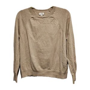 JCrew with Cashmere Crewneck Sweater Women's Beige Size Small